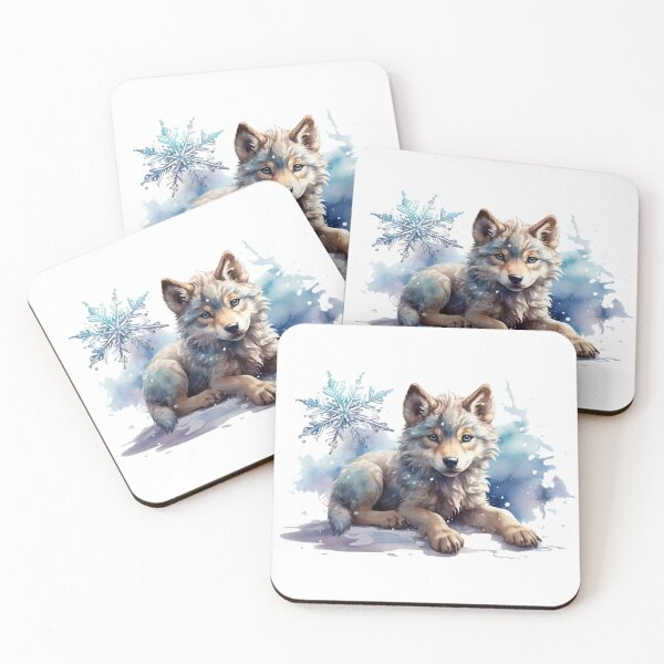 Item preview, a little wolf in the snow designed and sold by Rose Design & Photos.