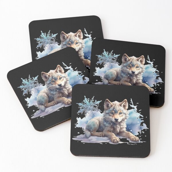 Item preview, a little wolf in the snow designed and sold by Rose Design & Photos.