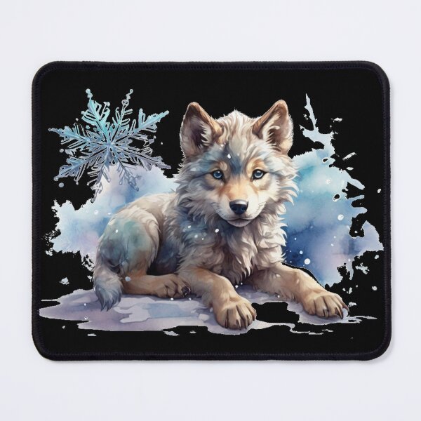 Item preview, a little wolf in the snow designed and sold by Rose Design & Photos.