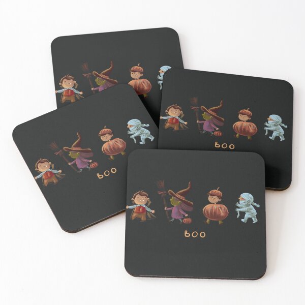 Item preview, Boo Halloween design with cute kids dressed up for Halloween party designed and sold by volhakaliaha.