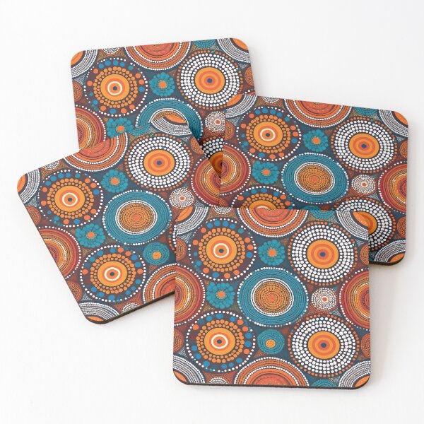 Item preview, An abstract pattern design inspired by Aboriginal dot painting, using colorful dot clusters. designed and sold by HEMRO.