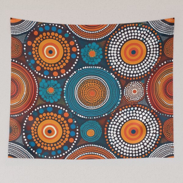 Item preview, An abstract pattern design inspired by Aboriginal dot painting, using colorful dot clusters. designed and sold by HEMRO.