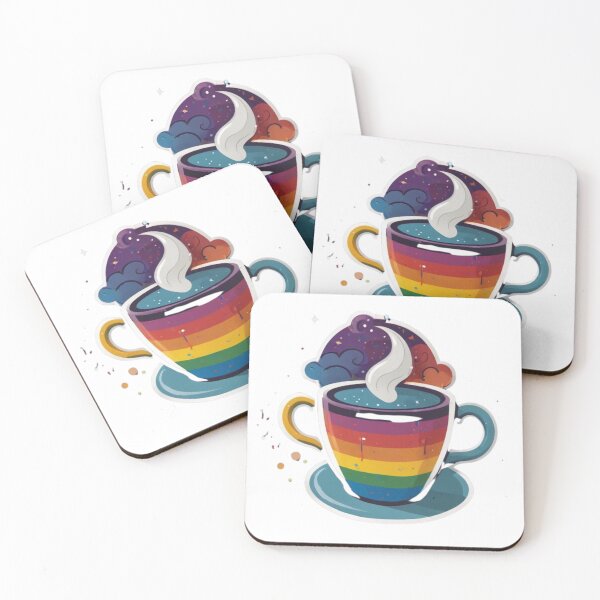 Item preview, Galaxy Rainbow Brew: Cosmic Coffee Art designed and sold by Spicex2.