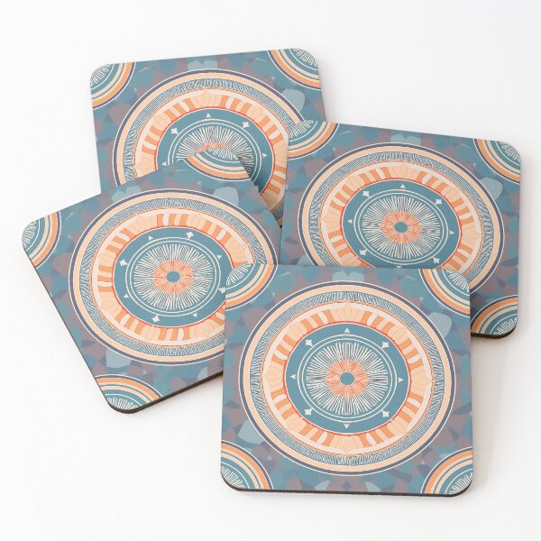 Item preview, A contemporary medallion pattern design with simplified, clean-lined medallions and a muted colors. designed and sold by HEMRO.