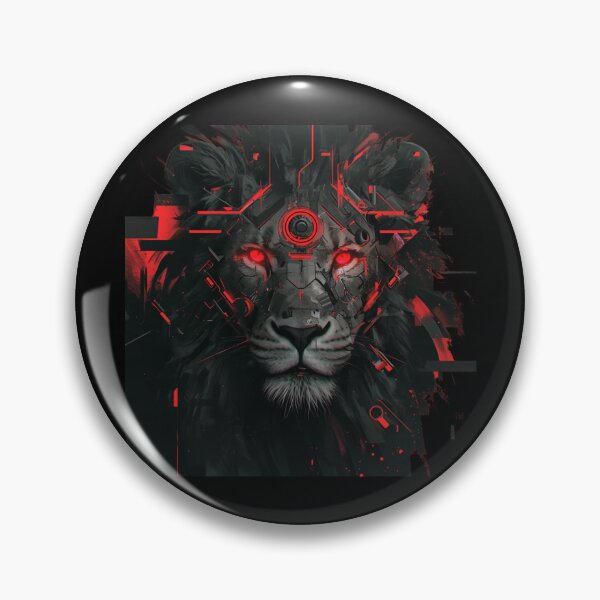 Item preview, Black Lion // Black Lion // Cool Animal // Cyber Animal // Animal Art // Animal Warrior // Gaming Aesthetic stickers designed and sold by SMARTKIT  DESIGNAGENCY.
