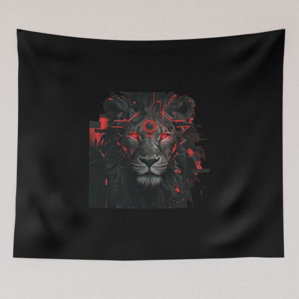 Item preview, Black Lion // Black Lion // Cool Animal // Cyber Animal // Animal Art // Animal Warrior // Gaming Aesthetic stickers designed and sold by SMARTKIT  DESIGNAGENCY.