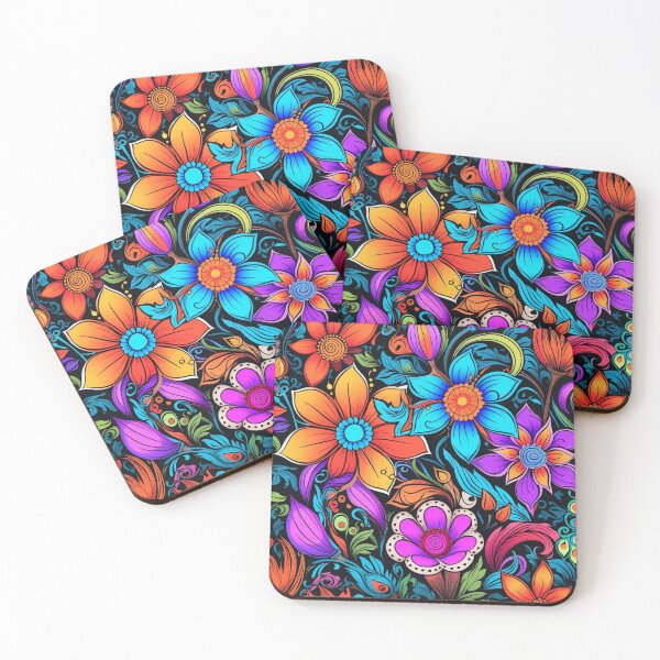 Item preview, Groovy Psychedelic Hippy Trippy Wonderful Flowers designed and sold by GrinGalore.