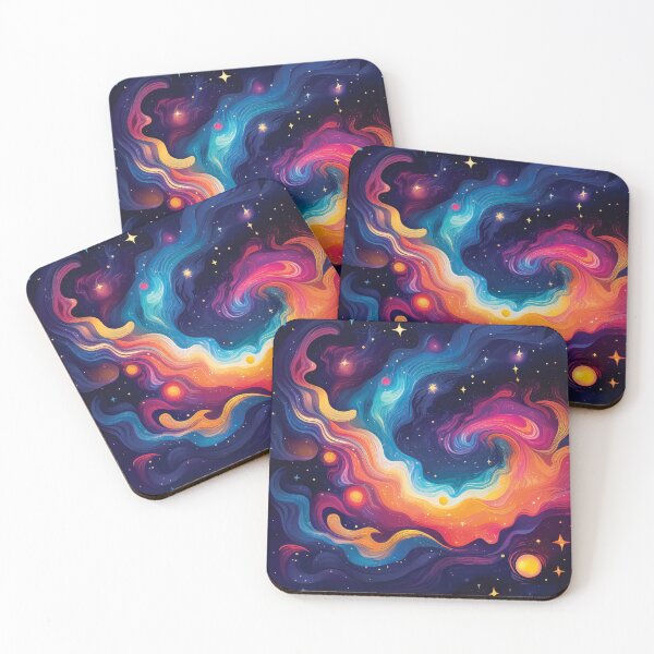 Item preview, A vibrant, swirling nebula filling the night sky, with stars shining brightly design. designed and sold by HEMRO.