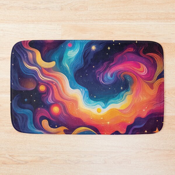 Item preview, A vibrant, swirling nebula filling the night sky, with stars shining brightly design. designed and sold by HEMRO.