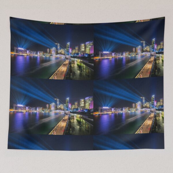 Item preview, Laser Show above the Sydney Skyline designed and sold by Danielasphotos.