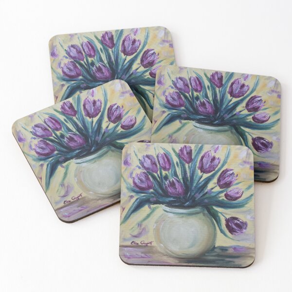 Item preview, Purple Tulips designed and sold by Elenaoilart.