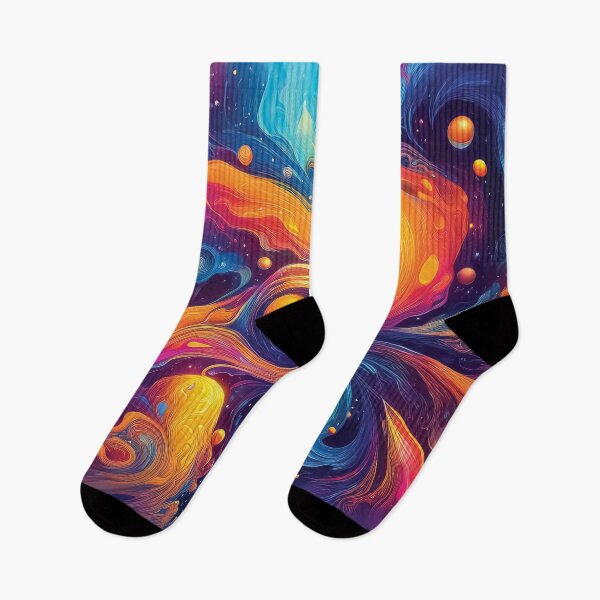 Item preview, Chaotic, swirling galaxies in bold, exaggerated colors, characteristic of Expressionism. designed and sold by HEMRO.