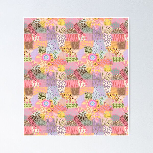 Item preview, Colorful Fishes and Floral Patchwork designed and sold by HuesofHarini.