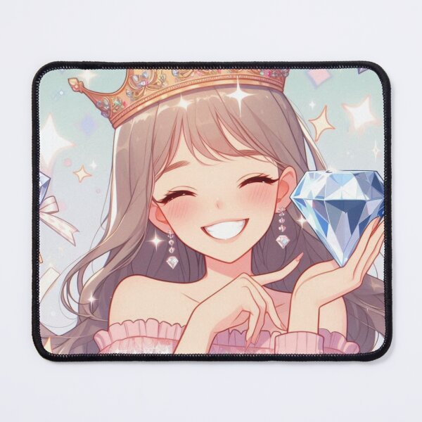 Item preview, Radiant Anime Queen with Sparkling Diamonds designed and sold by Sneh024.