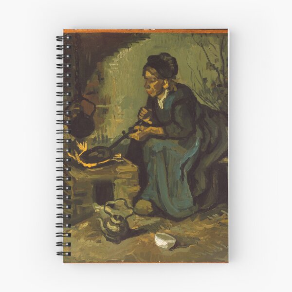 Item preview, Peasant Woman Cooking by a Fireplace Vincent van Gogh Dutch 1885 designed and sold by KWZCreates.