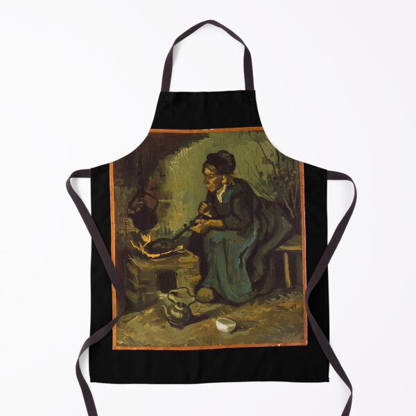 Item preview, Peasant Woman Cooking by a Fireplace Vincent van Gogh Dutch 1885 designed and sold by KWZCreates.