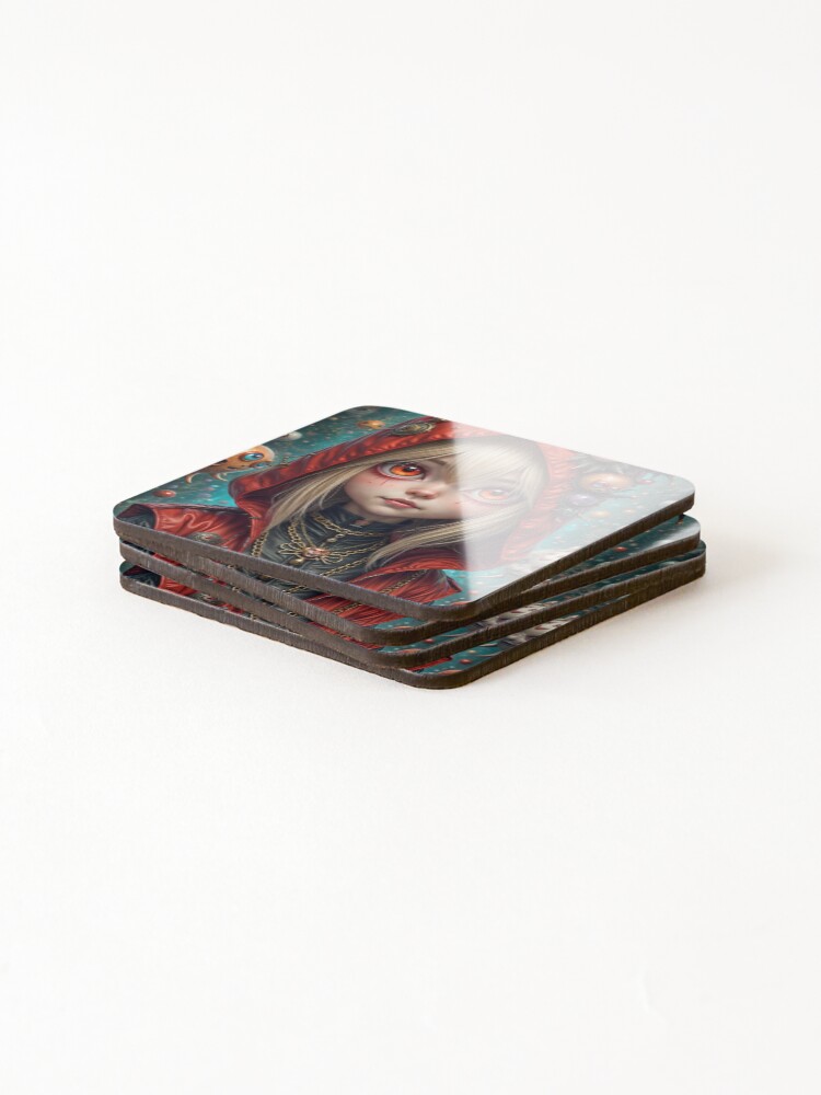 Thumbnail 4 of 5, Coasters (Set of 4), Red Eye Riddle designed and sold by Turko762.