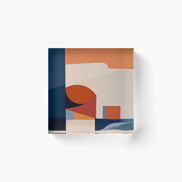 Item preview, Bauhaus-Inspired Abstract Artwork – Warm & Cool Tones designed and sold by anymoor.