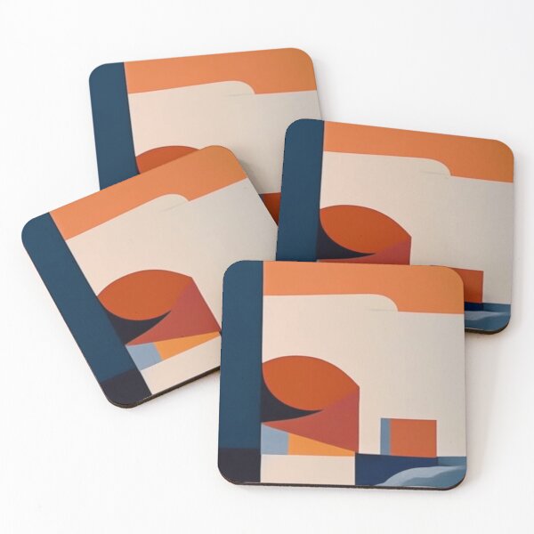 Item preview, Bauhaus-Inspired Abstract Artwork – Warm & Cool Tones designed and sold by anymoor.