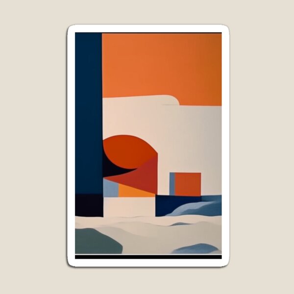 Item preview, Bauhaus-Inspired Abstract Artwork – Warm & Cool Tones designed and sold by anymoor.