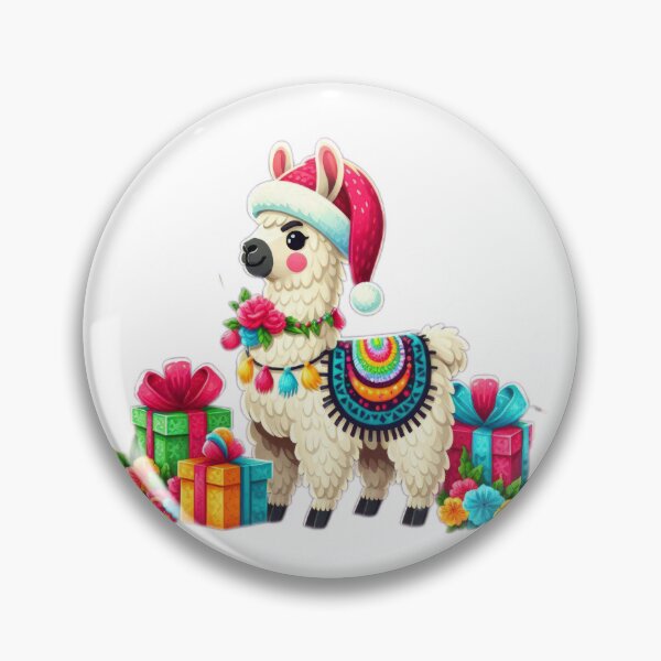 Artikelvorschau, Weihnachten lustiges Lama mit Geschenken, Weihnachtslama, Weihnachten lustig, saisonale Freude, Neujahrsvibes entworfen und verkauft von Expressions-Sel.