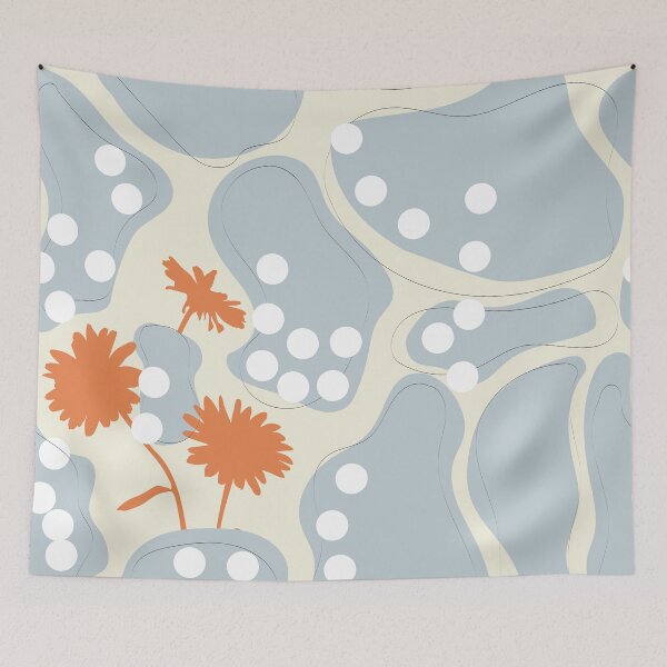 Item preview, Trendy contemporary abstract floral seamless pattern. Fashionable template with flowers silhouette. designed and sold by MatyKotiv.