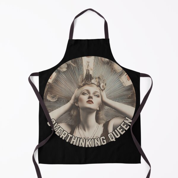 Item preview, Overthinking Queen. Wellbeing mental health design. designed and sold by Shoot-The-Moon.