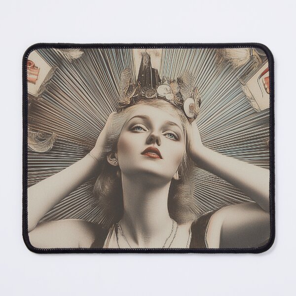 Item preview, Overthinking Queen. Wellbeing mental health design. designed and sold by Shoot-The-Moon.