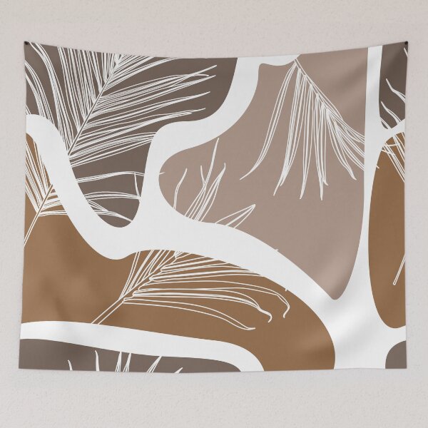 Item preview, Trendy contemporary abstract floral seamless pattern. Fashionable template with line palm leaves. designed and sold by MatyKotiv.