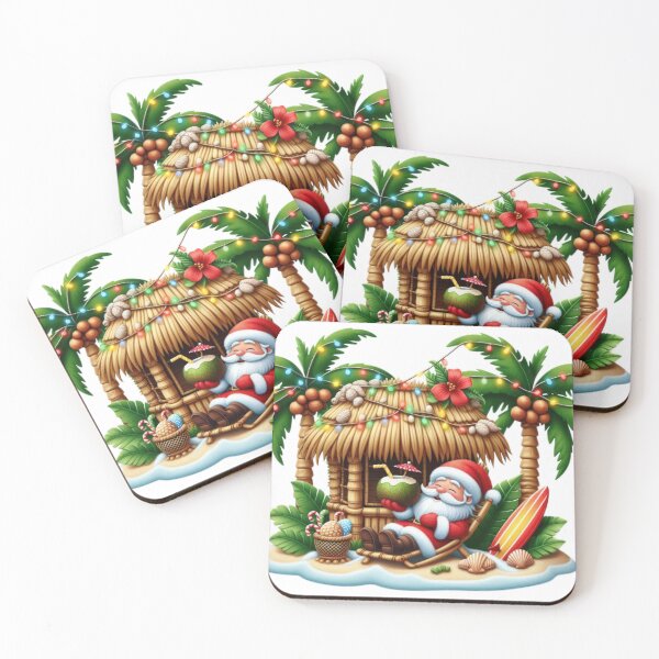 Item preview, Christmas funny Santa Claus at Christmas in Hawaii,Santa Claus,christmas funny,Seasonal Joy,New Year Vibes designed and sold by Expressions-Sel.