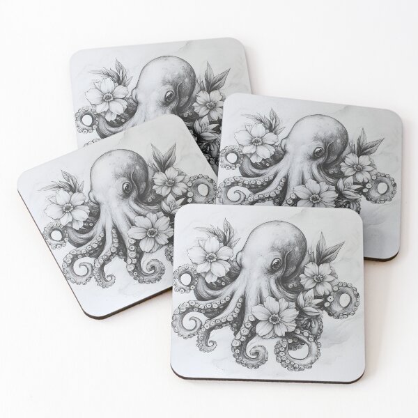 Item preview, Realistic Octopus pencil drawing designed and sold by Pencil-Art.