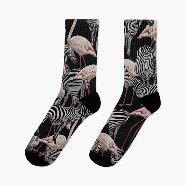 Item preview, Seamless pattern with wild animals such as zebra and flamingo. designed and sold by MatyKotiv.