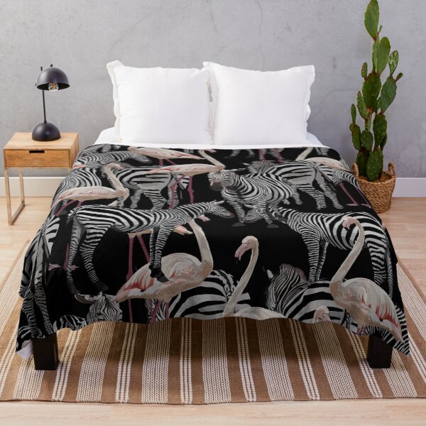 Item preview, Seamless pattern with wild animals such as zebra and flamingo. designed and sold by MatyKotiv.
