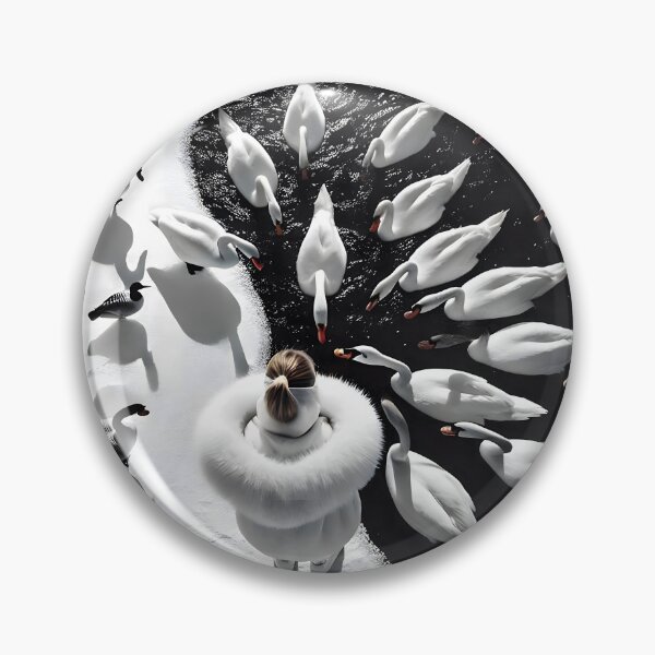 Item preview, White swans designed and sold by Vibranta Studio.