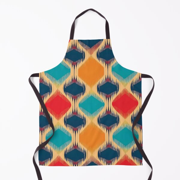 Item preview, A modern Ikat pattern design with simplified geometric shapes and bold, contrasting colors. designed and sold by HEMRO.