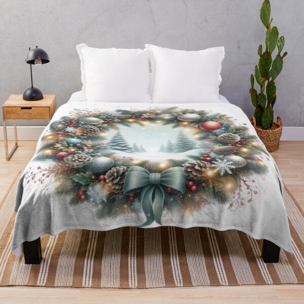 Artikelvorschau, Weihnachtskranz mit Winterlandschaft, Winterlandschaft, Weihnachtskranz, saisonale Freude, Neujahrsvibes entworfen und verkauft von Expressions-Sel.