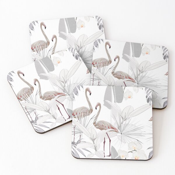 Item preview, Seamless pattern with flamingos and tropical plants and flowers. designed and sold by MatyKotiv.
