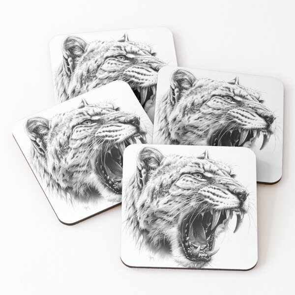 Item preview, Realistic Snow Leopard pencil drawing designed and sold by Pencil-Art.