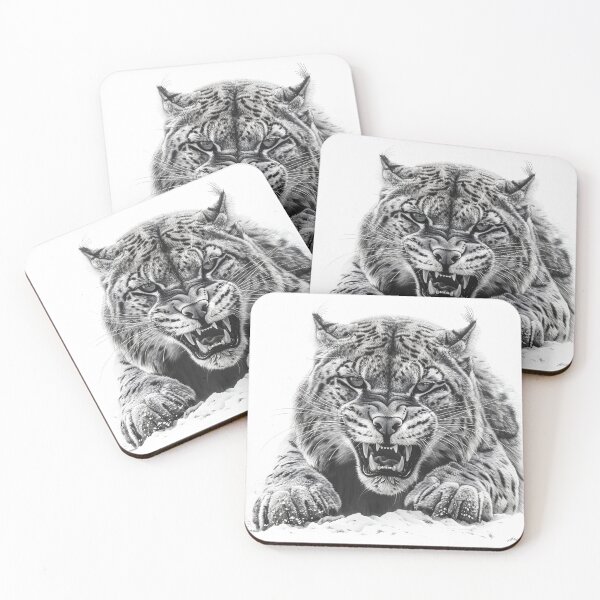 Item preview, Realistic Snow Leopard pencil drawing designed and sold by Pencil-Art.