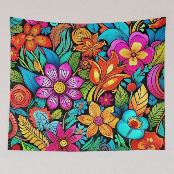 Item preview, Groovy Psychedelic Hippy Trippy Beautiful Flowers  designed and sold by GrinGalore.