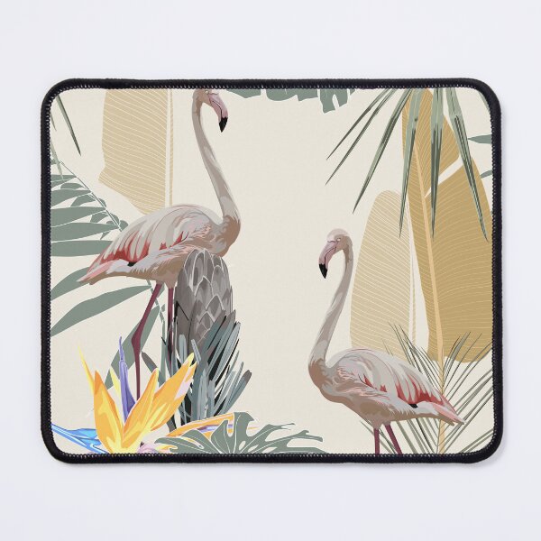 Item preview, Seamless pattern with flamingos and tropical plants and flowers. designed and sold by MatyKotiv.
