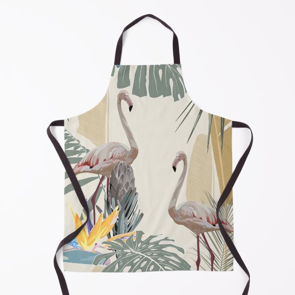 Item preview, Seamless pattern with flamingos and tropical plants and flowers. designed and sold by MatyKotiv.