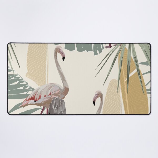 Item preview, Seamless pattern with flamingos and tropical plants and flowers. designed and sold by MatyKotiv.