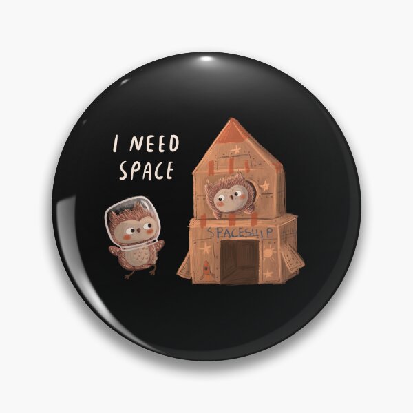 Item preview, I need more space design with Two cute little owls playing space with a diy spaceship in an astronaut suit   designed and sold by volhakaliaha.