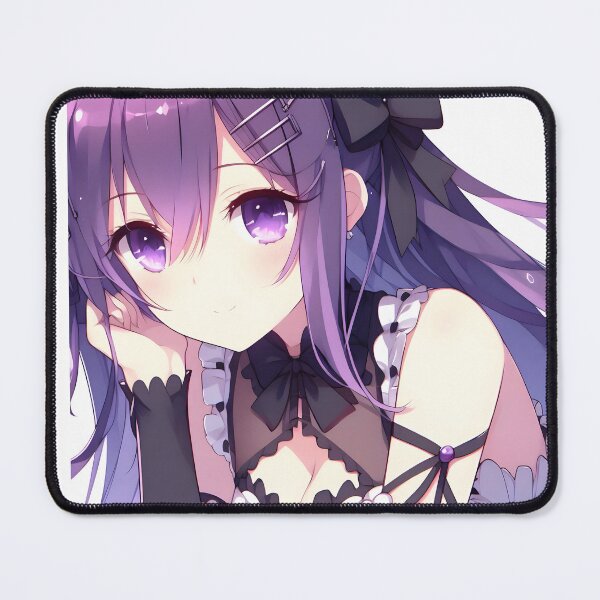 Item preview, Anime Girl Purple Pink Hair Elegant Style designed and sold by PandaTShirtShop.