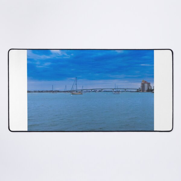 Item preview, Captured in January 2025 this breathtaking photograph of the Sarasota Bayfront highlights a vibrant colorful bridge against the backdrop designed and sold by EyezWatchin.