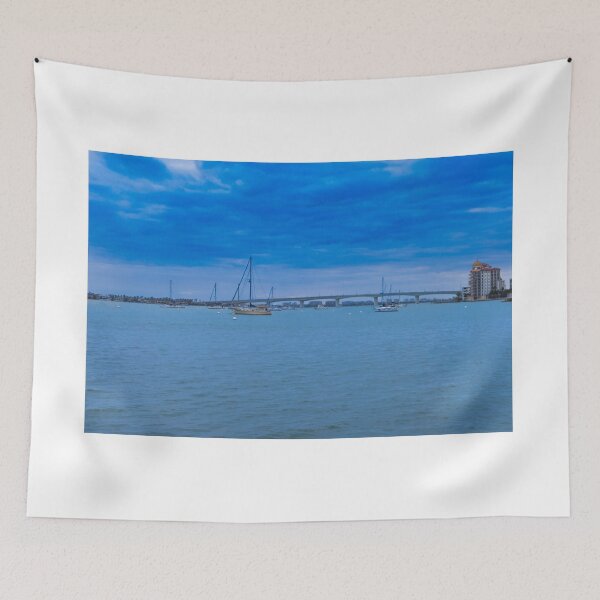 Item preview, Captured in January 2025 this breathtaking photograph of the Sarasota Bayfront highlights a vibrant colorful bridge against the backdrop designed and sold by EyezWatchin.