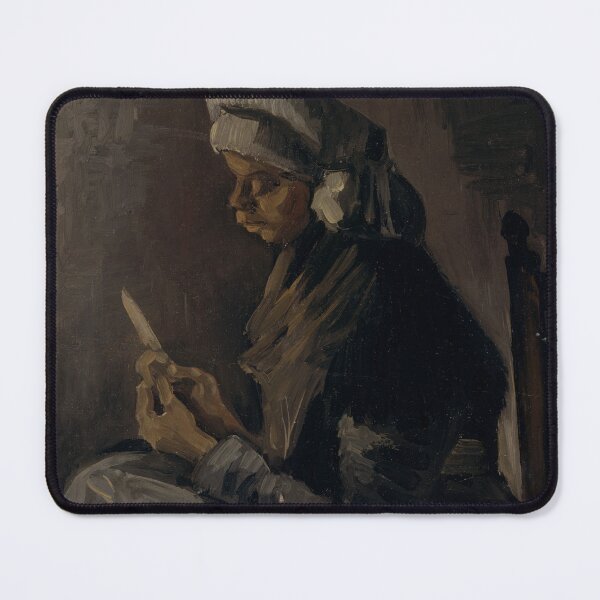Item preview, The Potato Peeler (reverse: Self-Portrait with a Straw Hat) Vincent van Gogh Dutch 1885 designed and sold by KWZCreates.