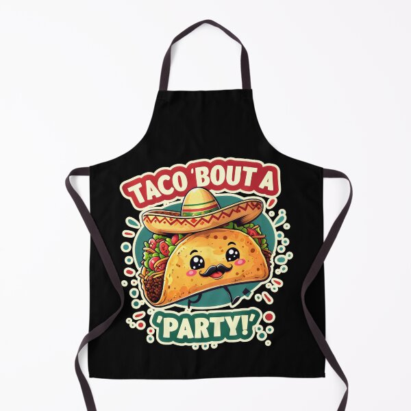Item preview, TACO 'BOUT A PARTY Smiling Taco With Sombrero And Ingredients designed and sold by SplashTastic.