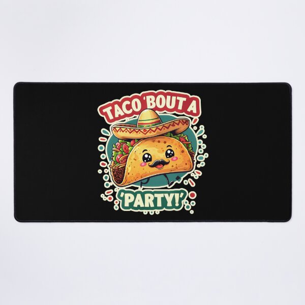 Item preview, TACO 'BOUT A PARTY Smiling Taco With Sombrero And Ingredients designed and sold by SplashTastic.